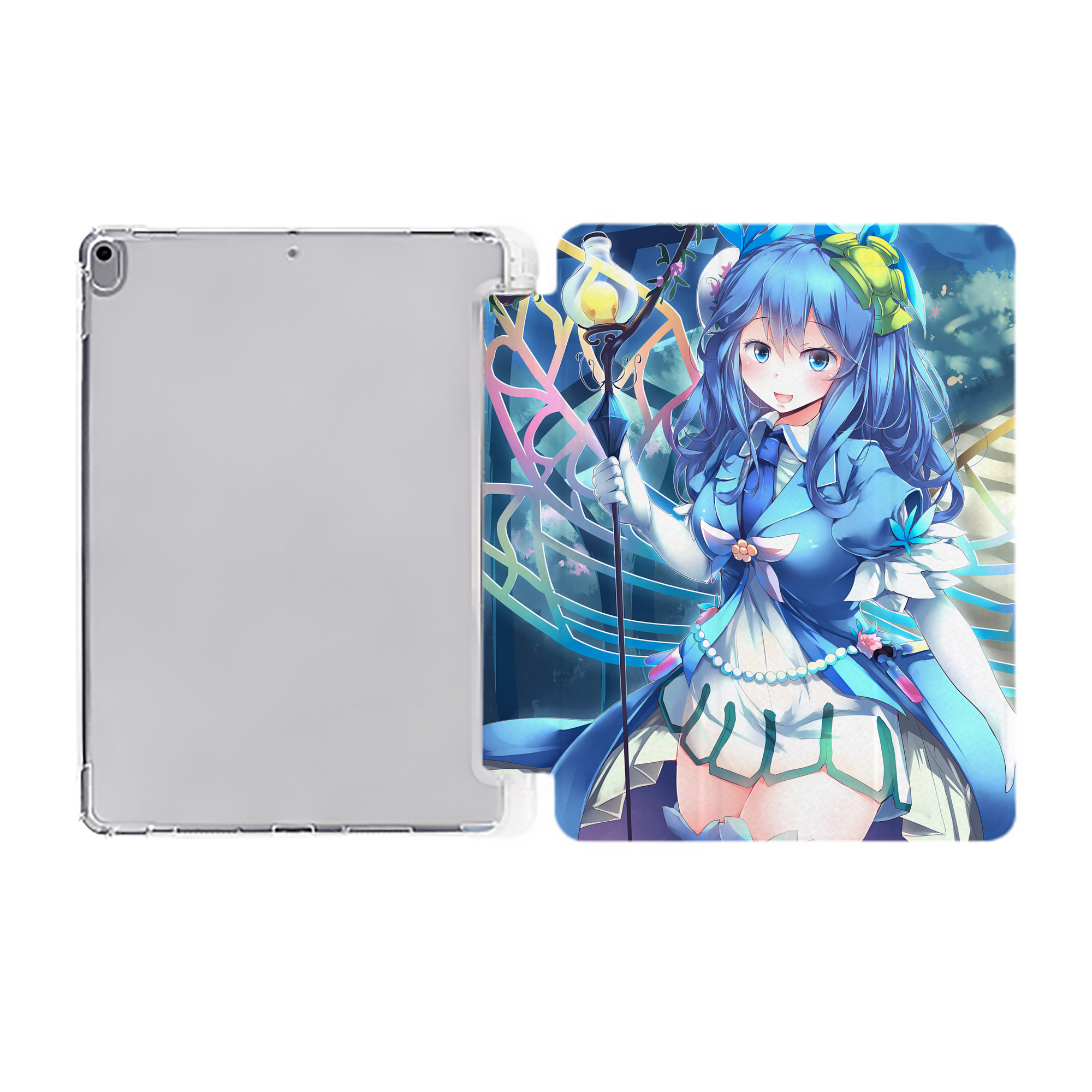 （画像用） 遊☆戯☆王 Yu-Gi-Oh! IPad ケース ペン収納付き 三つ折りスタンド PUレザー×シリコン 対応機種9.5/10.5/10.9インチ